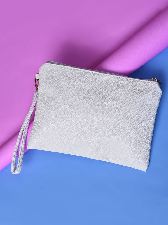 Haute Sauce Women's Solid PU Purse | White