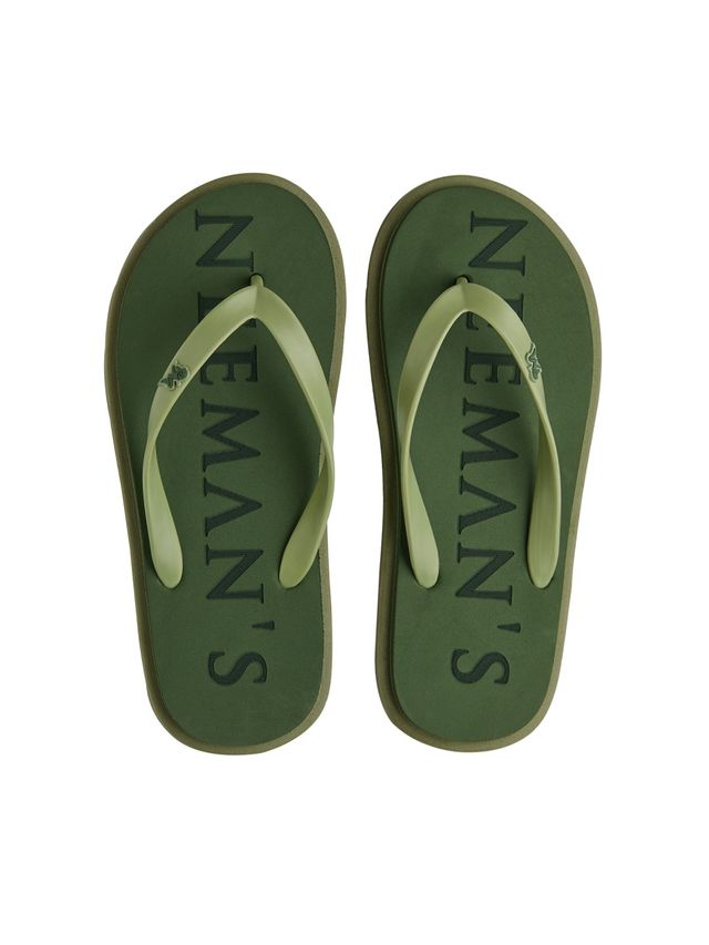 Neemans Unisex Eco Classic Slippers | Green with Light Green - UK 11