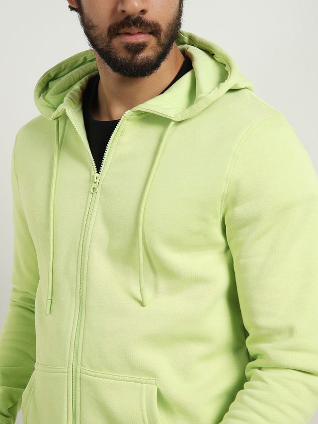 Nobero Men's Zipper Hoodie | Cool Matcha - S