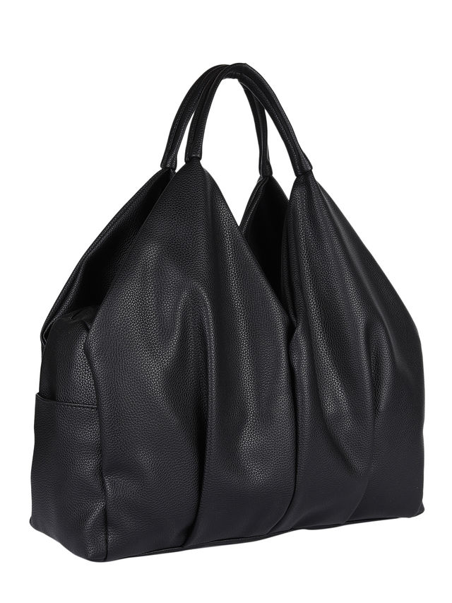 Mini Wesst Women's Textured PU 13.8 L Hobo Bag | Black - One Size