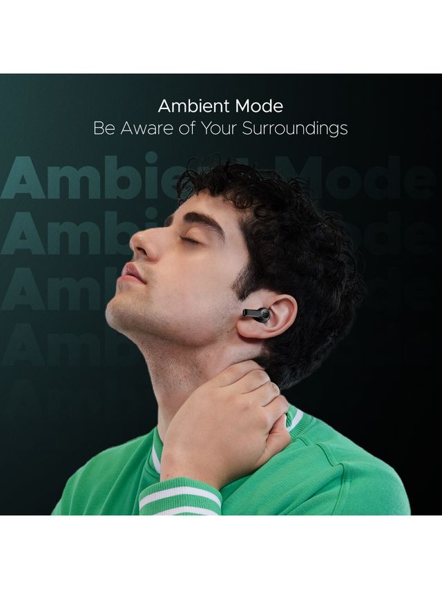 boAt Airdopes Flex 454 Anc Tws Earbuds W/smart Features, Anc, 60hrs Playback(Gunmetal Black)