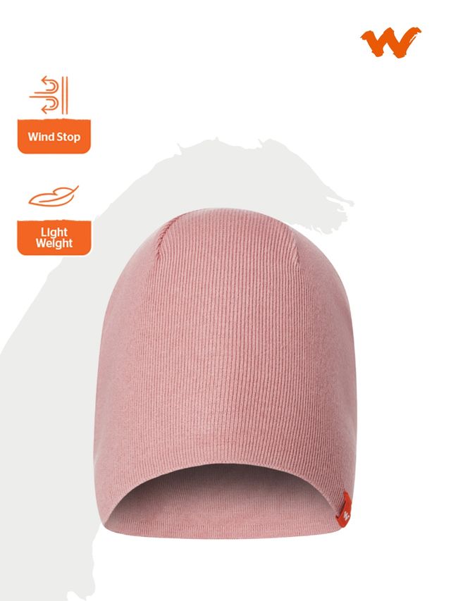 Buy Wildcraft Unisex Solid Acrylic Skull Cap | Baby Pink - Free