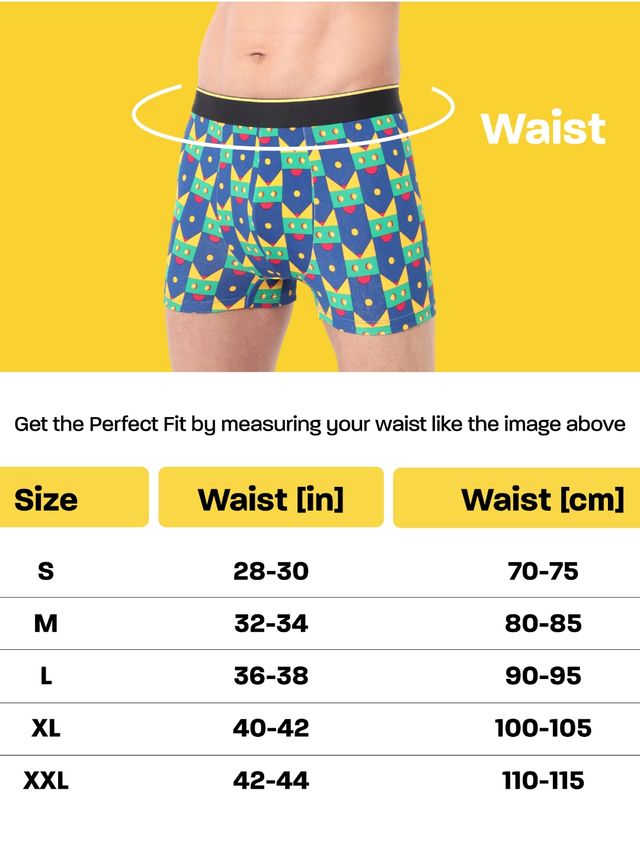 Bummer Men's Micro Modal Trunks | No Roll Waistband | Print - L