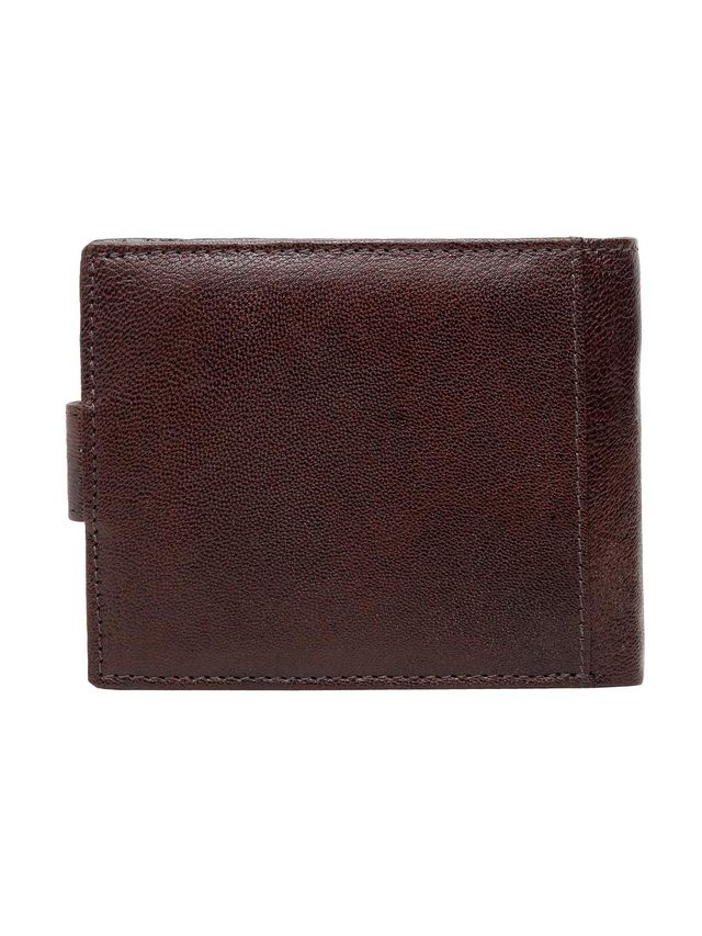 Teakwood Men's Solid Leather Bi-Fold Wallet | Black