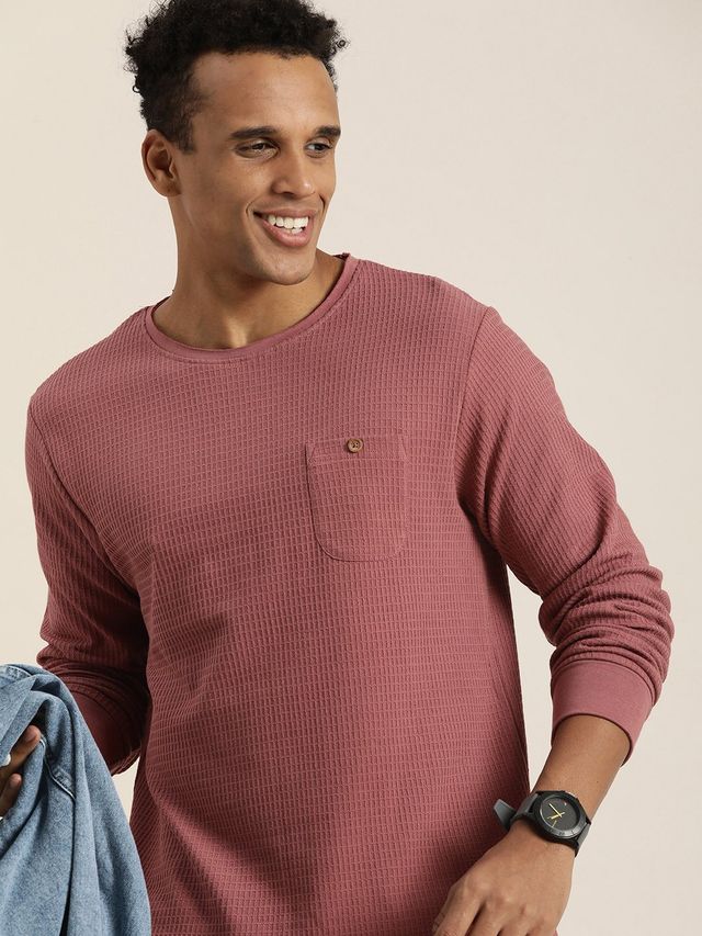 Dillinger Men's T-shirt Long Sleeve | DLGRFS031WRS | Withered Rose - XL