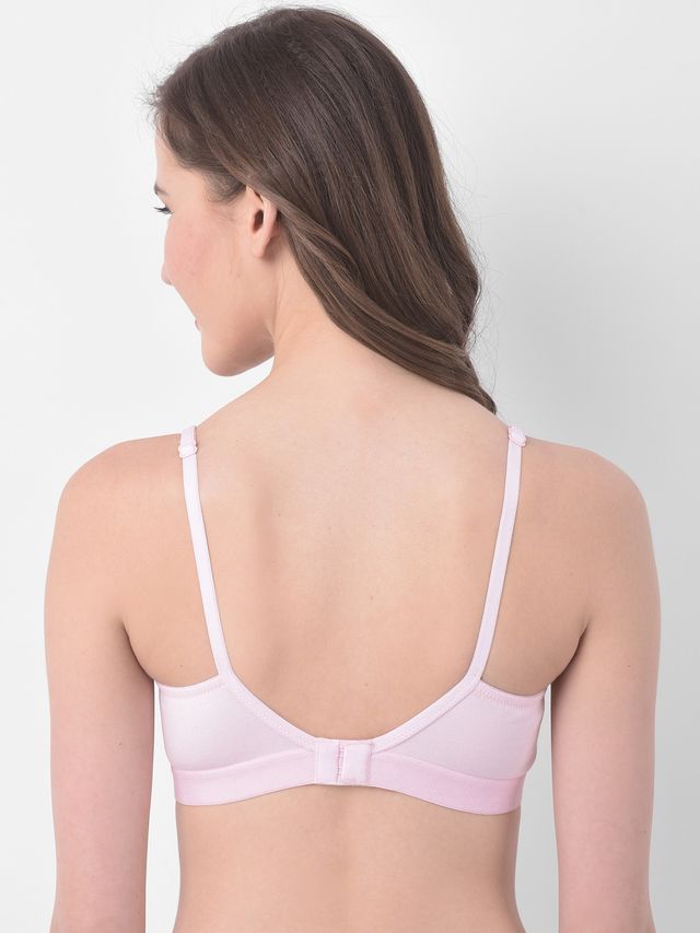 Clovia Women Non-Padded Non-Wired Full Cup T-Shirt Bra - Light Pink, Beige | 38C