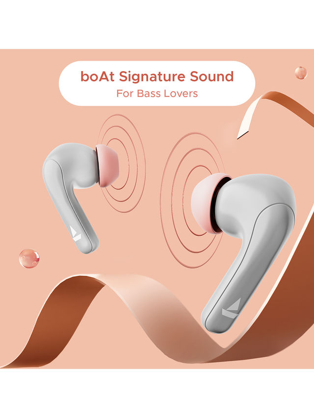 boAt Airdopes 155 Tws Earbuds W/ 40h Playtime, in-ear Detection, Quad Mics Enx Tech (Hot Rouge)