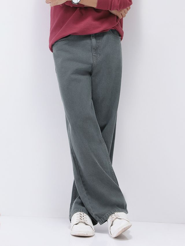 Urbano Fashion Men's Jeans Loose Baggy Fit Washed Non-Stretchable