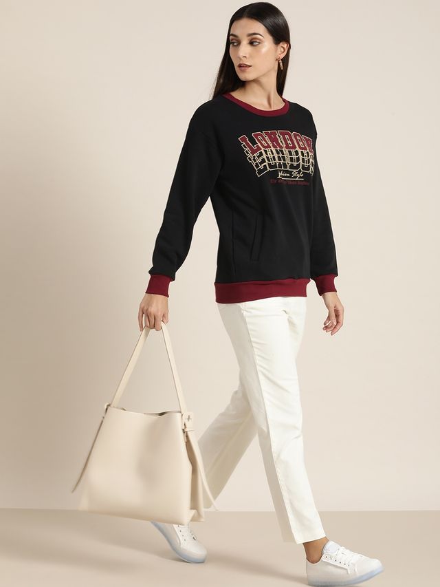 Dillinger Women's Sweatshirt | Dlwmnswt042 | Black - L