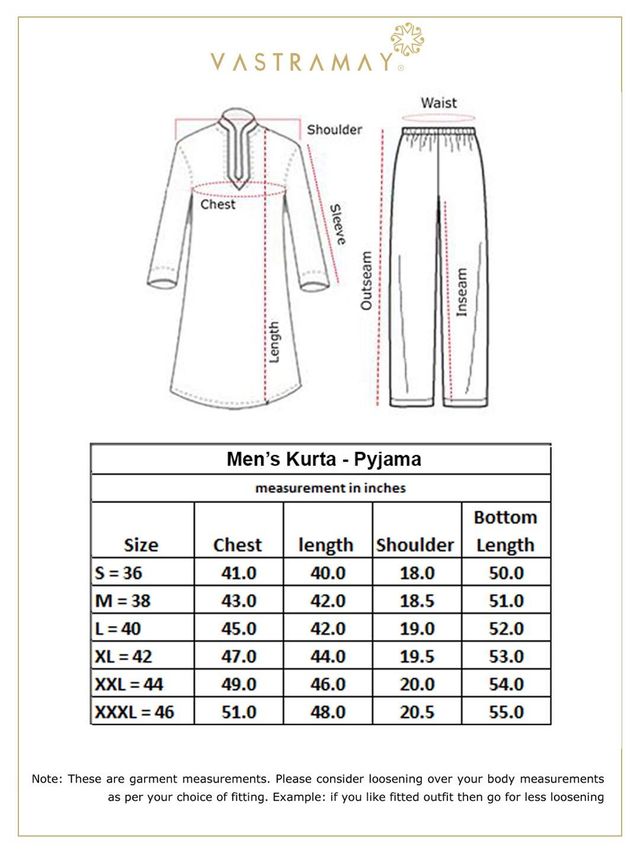 Vastramay Men's Cotton Blend Kurta and Patiala Set | Beige - M