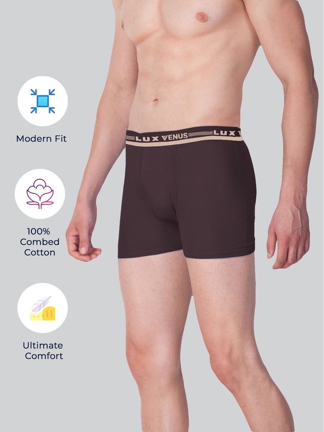 Lux Venus Cotton Men's Trunk - 85 cm | Pack of 2 | Assorted