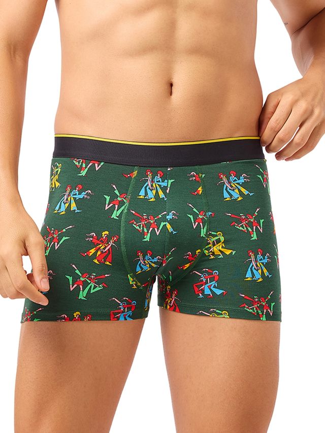 Bummer Men's Micro Modal Trunks | No Roll Waistband | Print - L