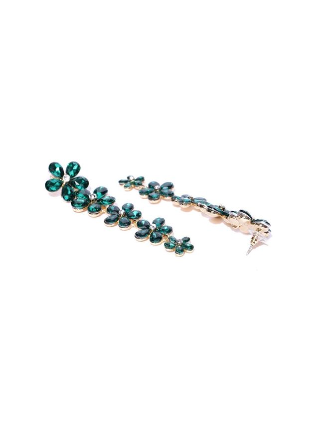 Youbella Swiss Zircon Earings Fashion Earrings For Girls And Women (Green)(Ybear - 32184)