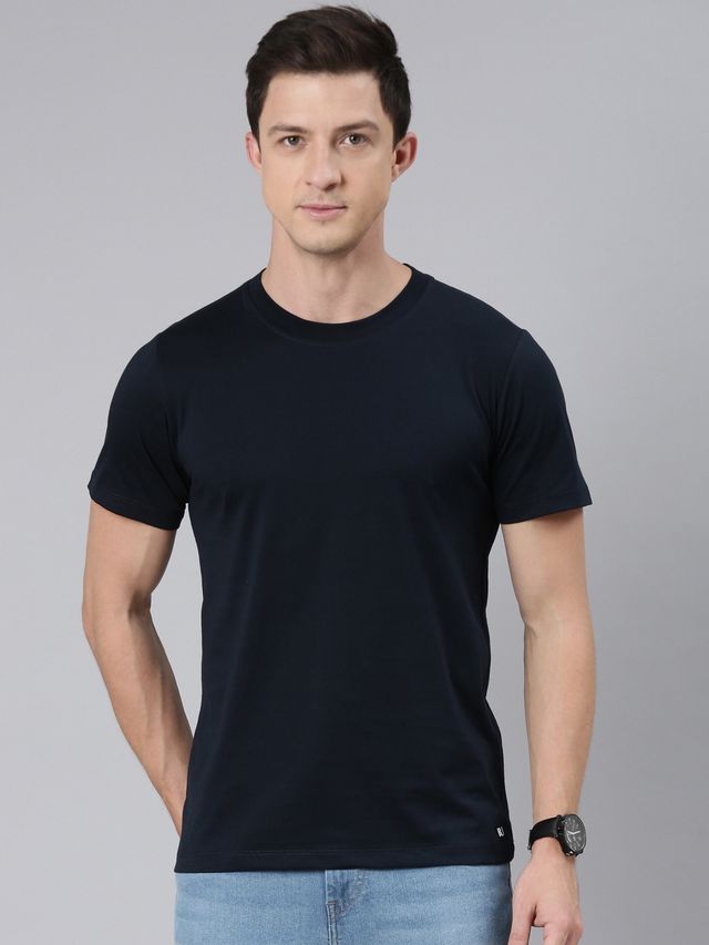 Rupa Jon Men's Round Neck T-Shirt Style | RJ 901 | Navy - XL