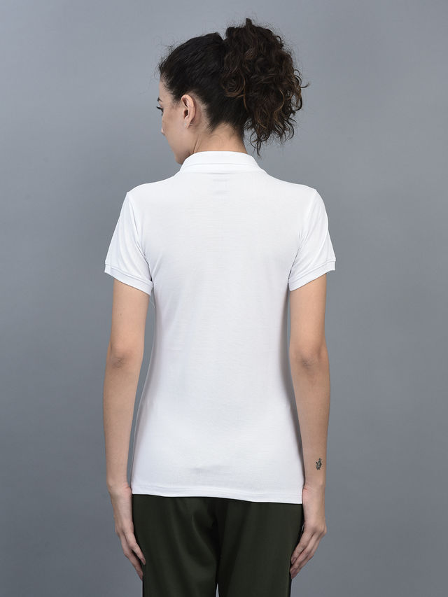 Dollar Women Polo T-shirt - White | Premium Cotton | S