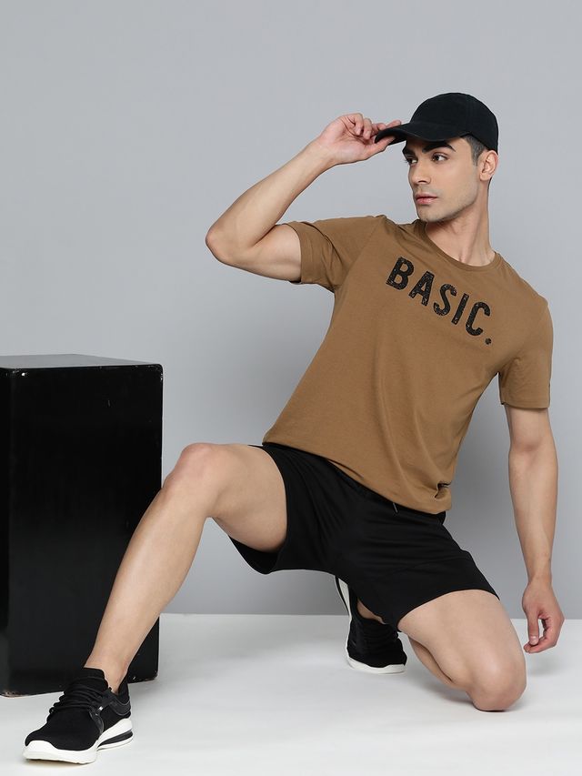 Alcis Men's Round Neck T-shirt | Brown - XXL