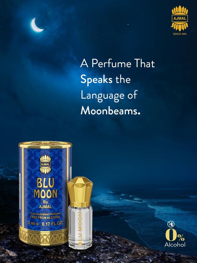 Ajmal Blu Moon Concentrated Perfume Free From Alcohol For Women