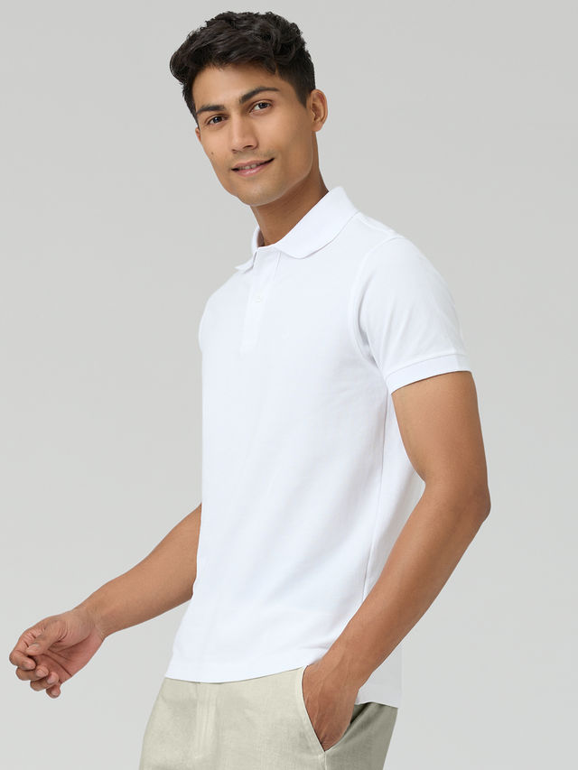XYXX Nova Polo T-shirt - Polar White | Super Combed Cotton | XXL