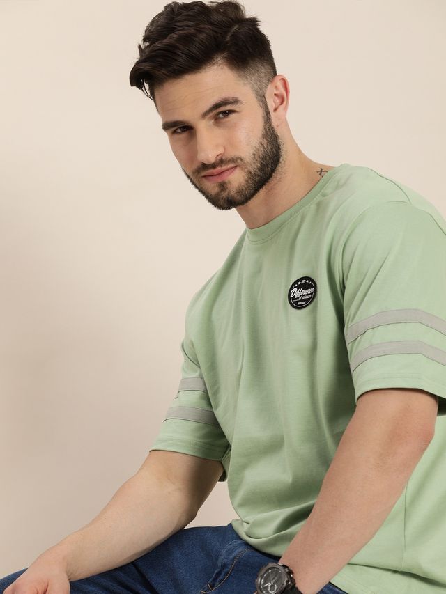 Difference of Opinion Men T-shirt - Pista Green | Classic Fit | S