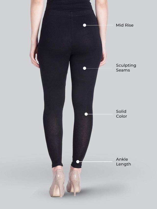Lyra Women's Leggings Ankle Length | Cotton and Lycra - Free Size