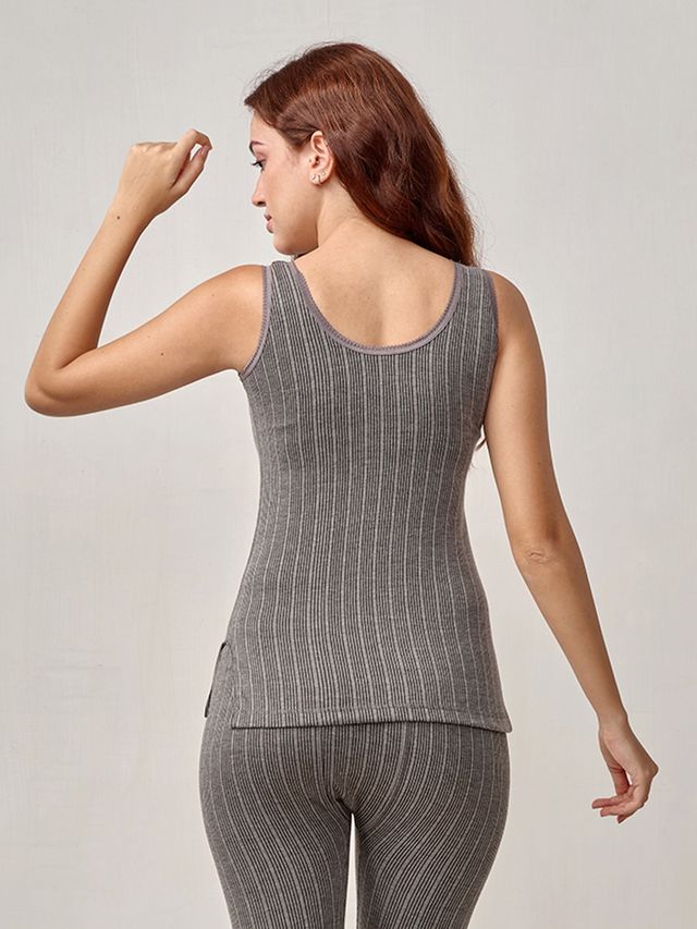 Lux Inferno Sleeveless Thermal Top for Women | Charcoal | 95 | Size XL