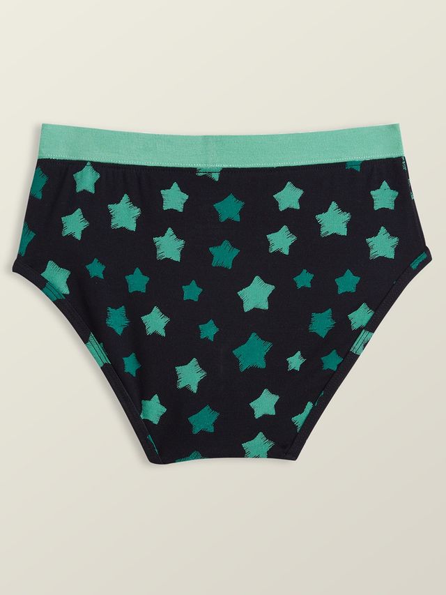 XY Life Briefs for Boys, Tencel Modal, Antimicrobial - Saturn+Green Stars | 9-10Y| Pack Of 2