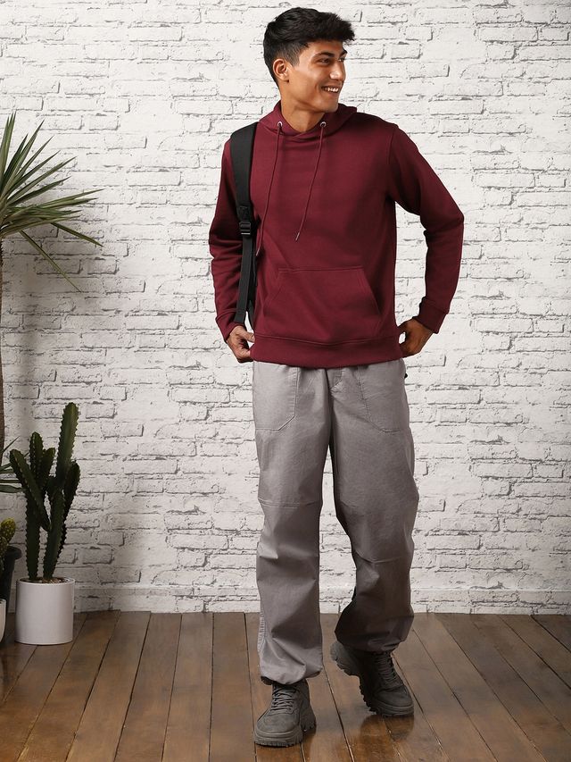 Nobero Men's Classic Hoodie | Maroon - M