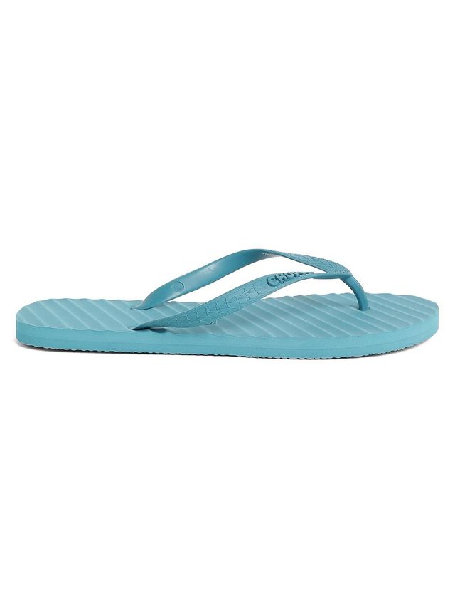 Chupps Unisex Imported Banana Leaf Monocrome Blue Lightweight Flip Flops & Slider - Size- UK 5