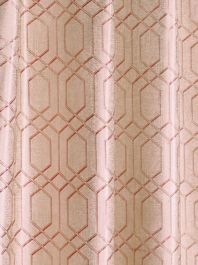 Cortina Polyster Printed Door Curtain 7Ft - Peach 2 pcs