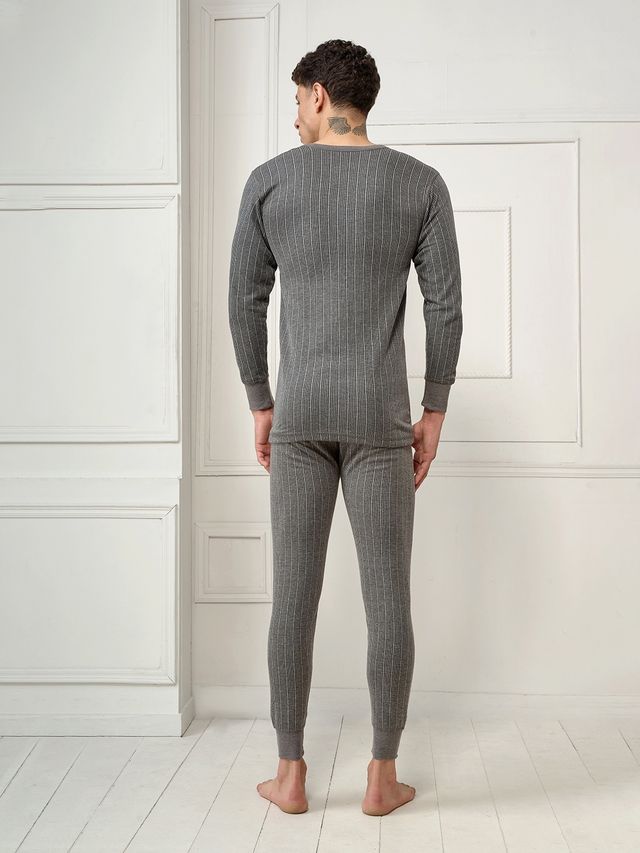 Lux Inferno Thermal Top and Bottom Set for Men | Charcoal | 100 | XXL