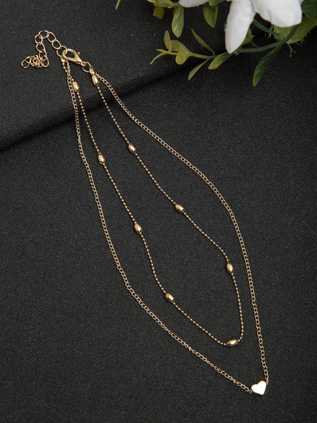 Fnp Mother S Day 5 Carnation Bouquet (1pc) & Youbella Jewellery Stylish Alloy Gold Plated Pendant Necklace For Women (Gold)(Ybnk_5788) (1pc) Combo
