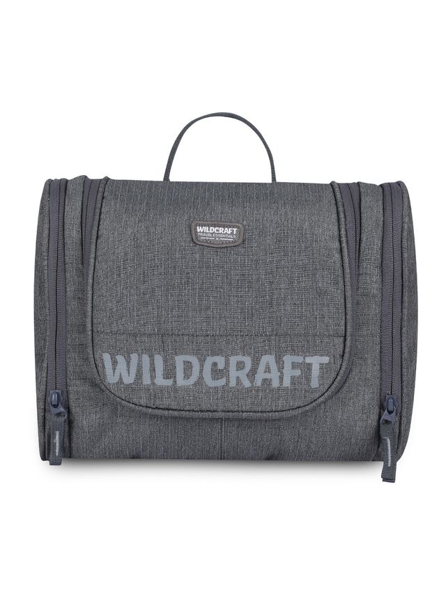 Wildcraft Unisex Textured Nylon 10 L Travel Toiletry Kit | Light Grey - Free Size