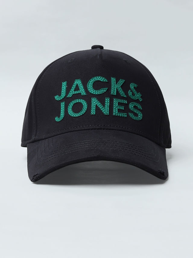 Jack & Jones Men's Cotton Baseball Cap | Black - One Size