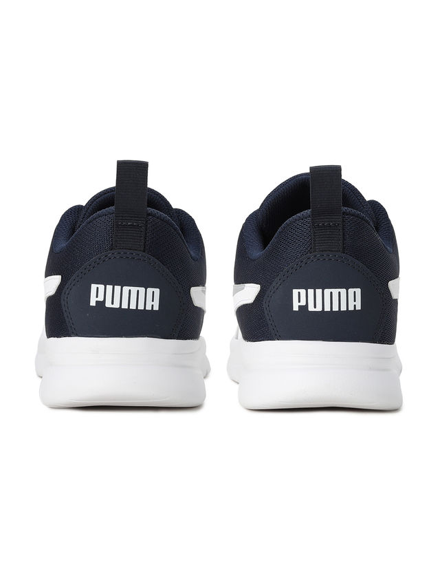 Puma Men's Supreme Comfort Running Shoes | Navy Blazer, White and Silver - UK 7
