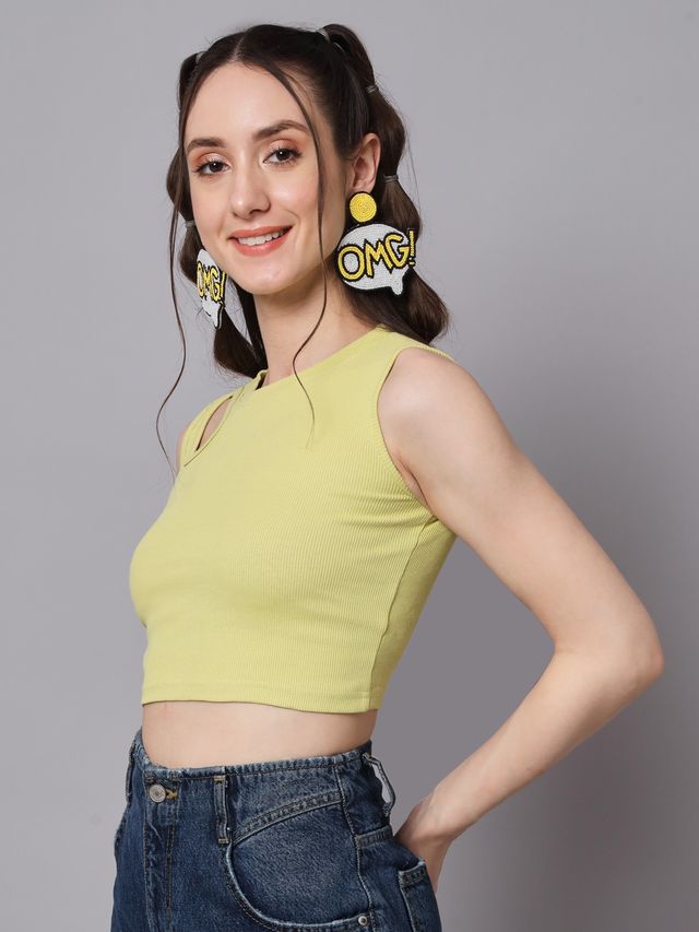 The Dry State Women's Light Green Tops WTOP | 1266A | L