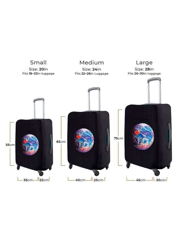 Cortina Luggage Cover | Jet Black - M