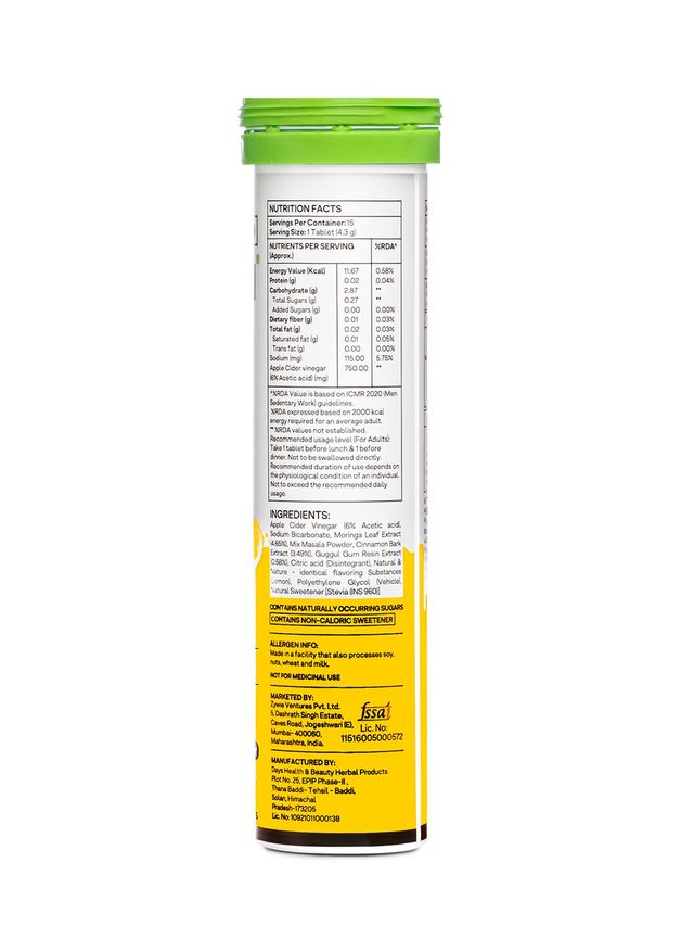 Oziva Acv Moringa For Weigh Loss Lemon Masala
