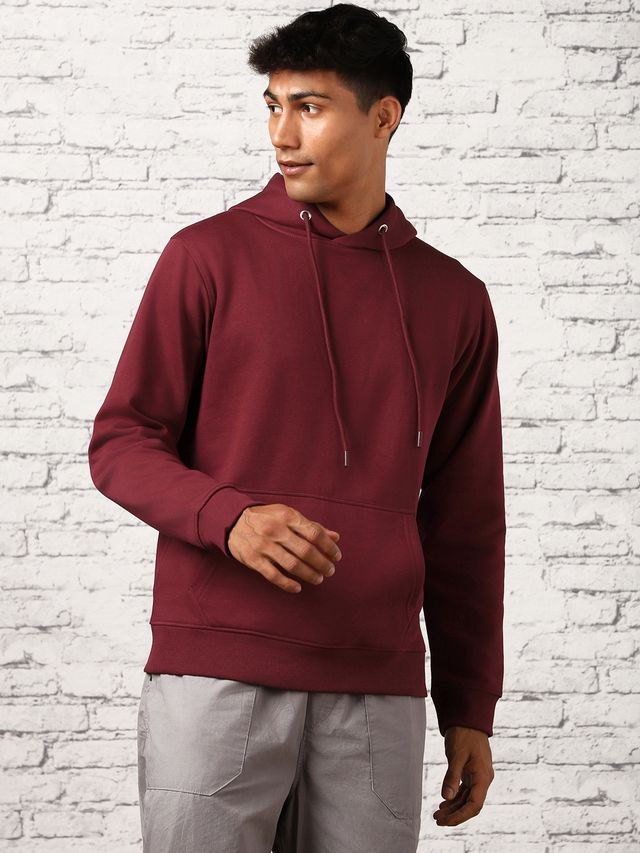 Nobero Men's Classic Hoodie | Maroon - M