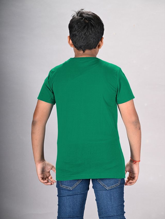 Lux Nitro Kids Round Neck T-shirt | Peacock Green - XXL