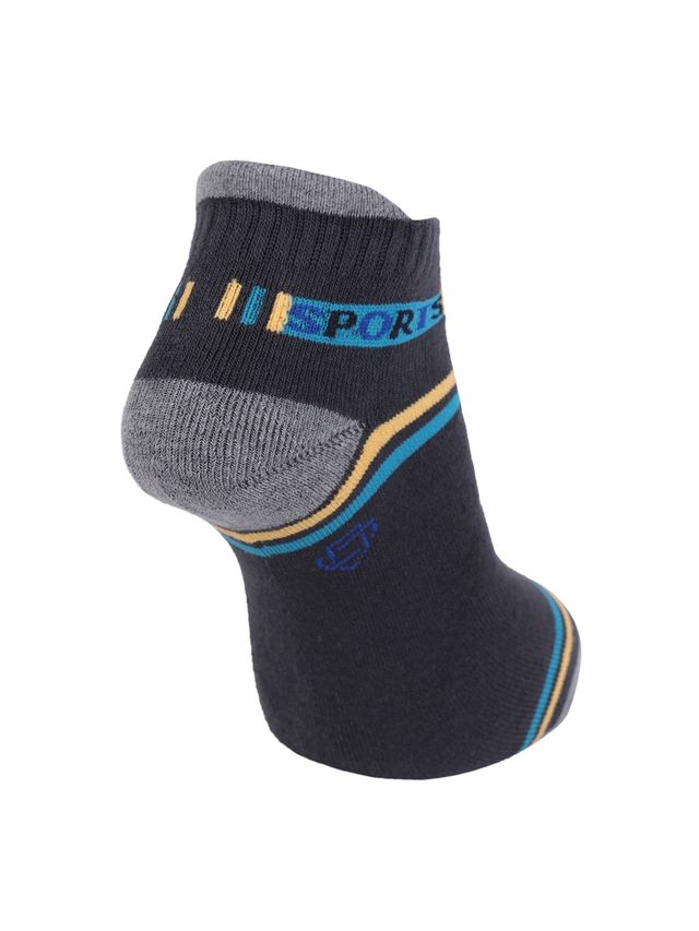 Dollar Men's Striped Cotton Blend Ankle Length Socks | Assorted - Free Size