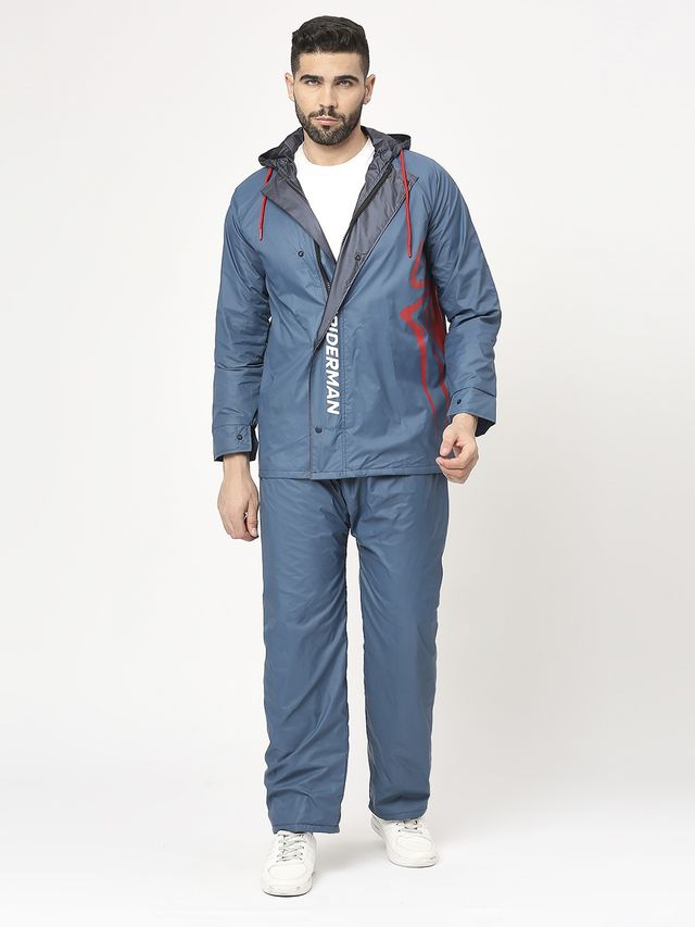 Citizen Reversible  Raincoat  With Pant Marvel Series Spiderman- Blue - CRO3-2XL