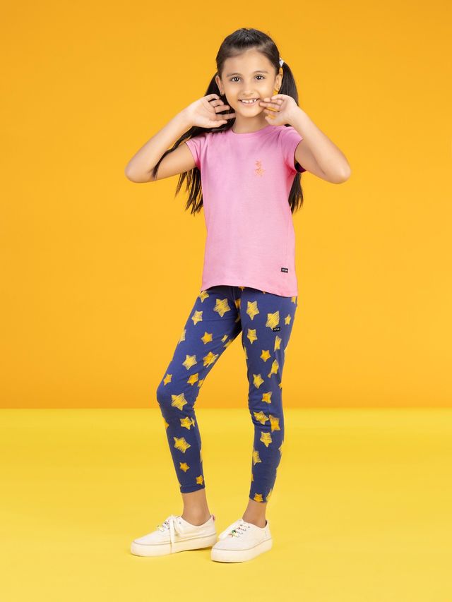 XY Life Girl's Astro Intelliease Combed Cotton T-shirt | Frost Pink - 7 to 8 years