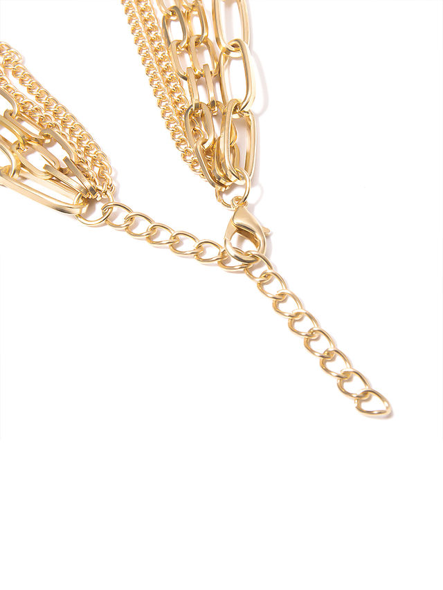 Yellow Chimes Women Gold-Plated Statement Layered Necklace