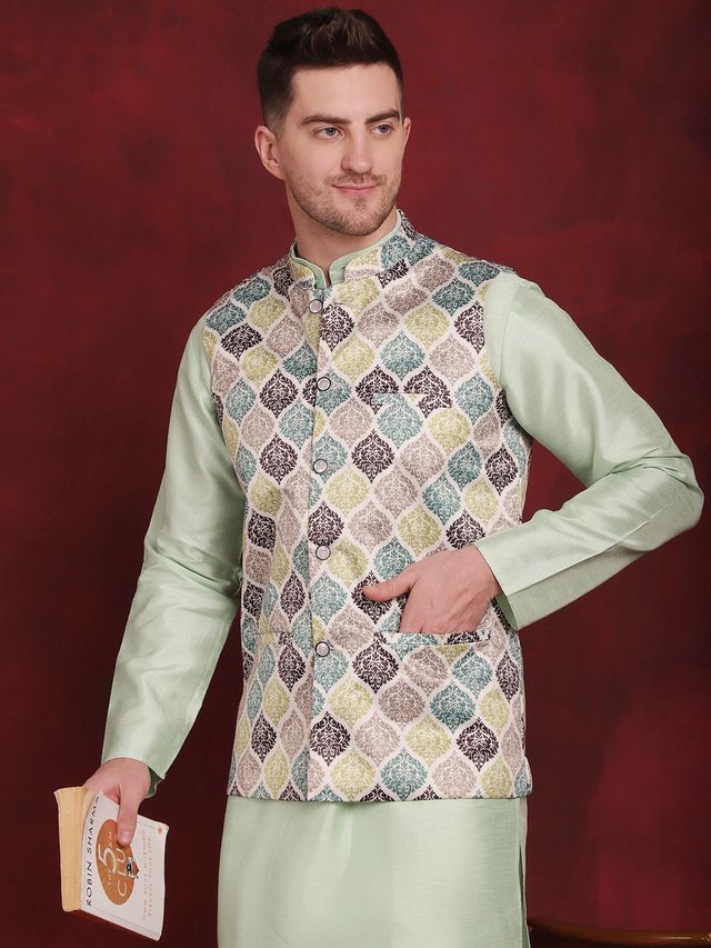 Jompers Men's Waistcoat | Jowc 4090 | Green - S