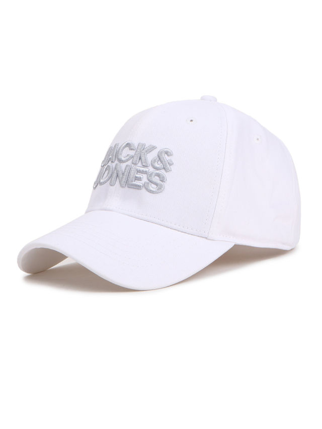 Jack & Jones Unisex Cotton Baseball Cap | White - One Size