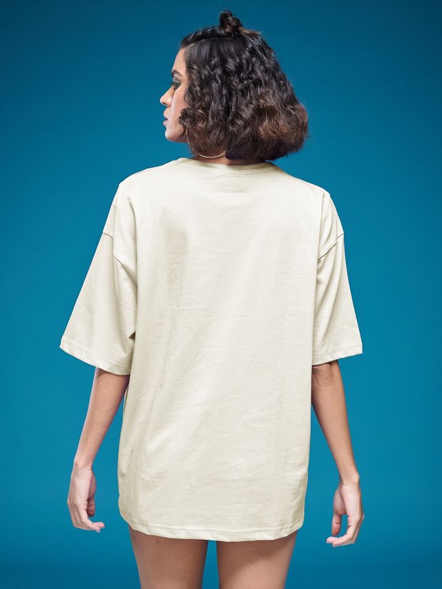 Smartees Womens Oversize Printed T-shirt | WW - 2032 | Skin | M