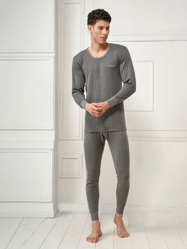 Lux Inferno Thermal Top and Bottom Set for Men | Charcoal | 100 | XXL