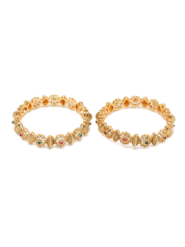 Youbella Jewellery For Women Gold Plated Bracelet Bangles For Women(Ybbn - 92141 - 2.4)