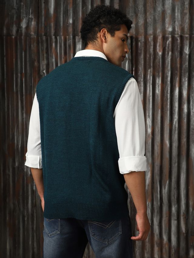 High Star Men's Sleeveless Round Neck Pullover Vest | Blue - XL
