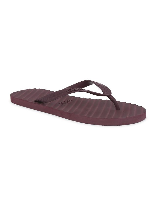 Chupps Women's Banana Leaf Monocrome Red Flipflop - UK 4